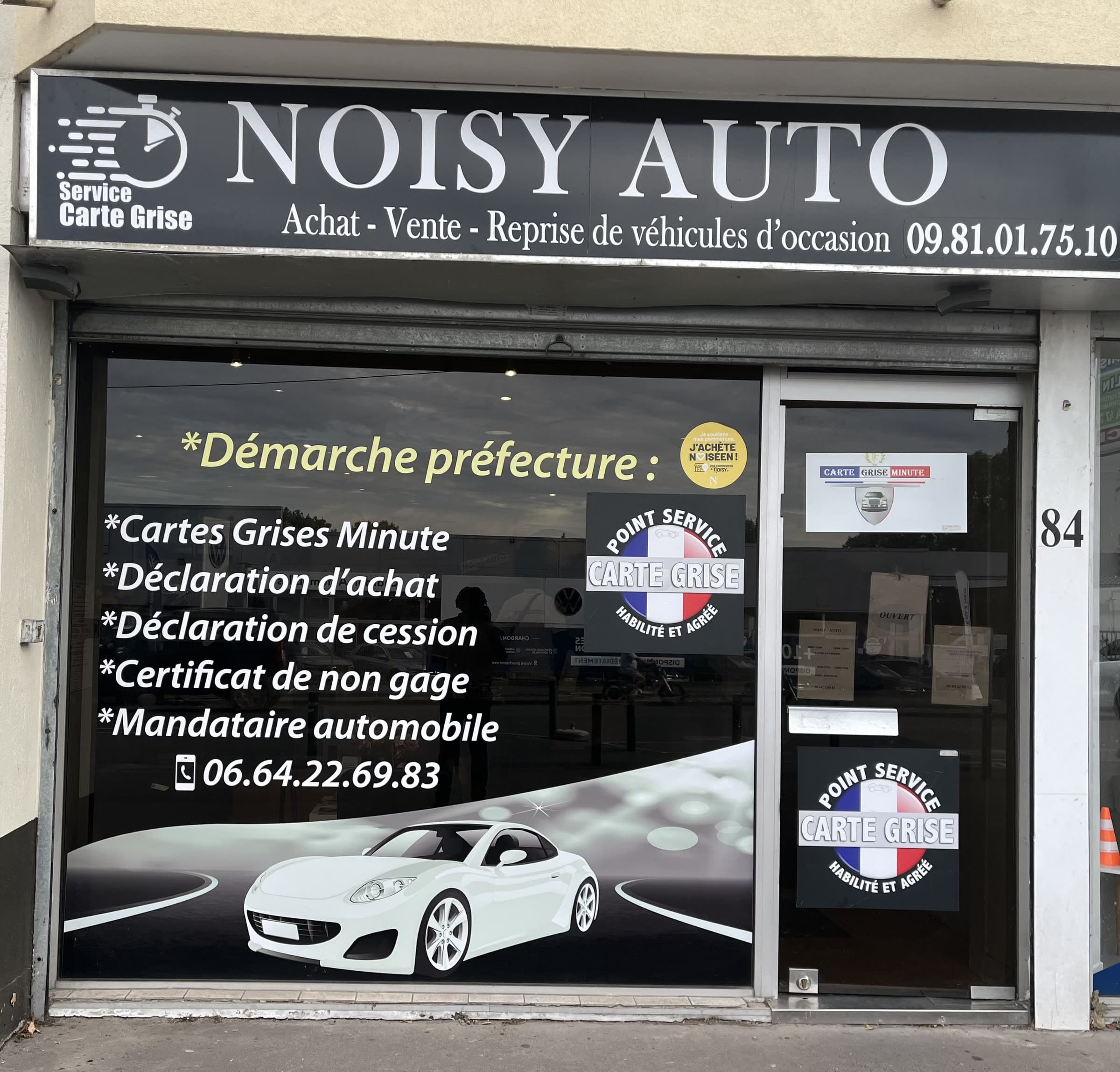 Devanture de NOISY AUTO — 84 avenue Émile Cossonneau, Noisy-le-Grand